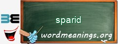 WordMeaning blackboard for sparid